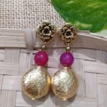 pink-agate-ethnic-gemstone-handmade-earrings