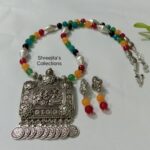 multicolour gemstone handmade necklace set