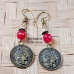 Red Onyx Gemstone Beaded Handmade Earrings