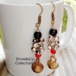 two toned ghungroo handmade tribal earrings