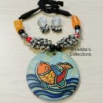 hand-painted handmade necklace