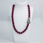 red agate gemstone handmade necklace