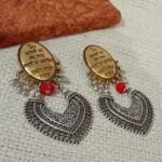 dual tone oxidised handmade fashion earrings