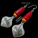 oxidised boho tribal handmade hanging earrings