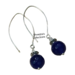 blue agate dangle fashionable handmade earrings