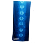 shibori indigo tie dye cotton scarf