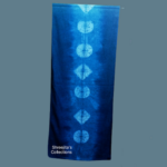 shibori indigo tie dye cotton scarf
