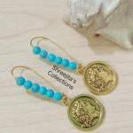 daily wear golden charm earrings