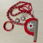 jute fan creative handmade necklace set