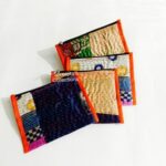 kantha stitch patch work coin purse combo pack of 4