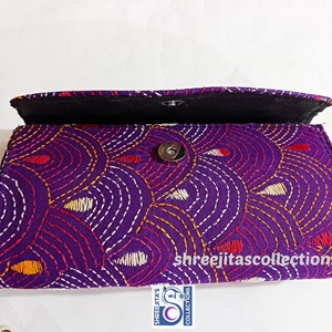 Kantha Stitch Fashionable Clutch Purse Bag For Ladies