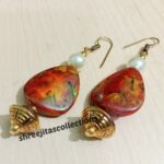 multicolored dangle earrings
