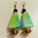 multicolour resin beads fashionable handmade earrings