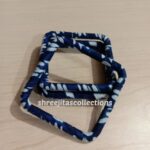 handmade indigo fabric square bangles combo