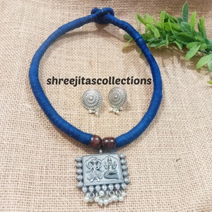 tribal silver handcrafted necklace set 05
