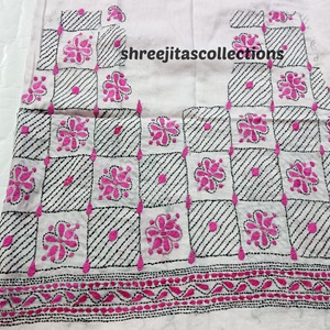 kantha stitch cotton blouse piece