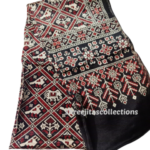 Ajrakh Hand Block Printed Mashru Silk Stole 02
