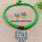 Tribal Silver Handcrafted Choker Necklace Set 07