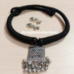 silver choker tribal necklace