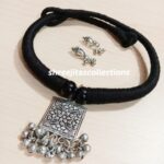 silver choker tribal necklace