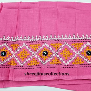 gujrati stitch cotton blouse piece