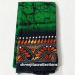 Batik Kantha Cotton green Blouse Piece 03