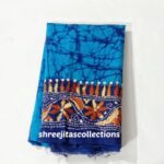 Batik Kantha Cotton Blue Blouse Piece 05