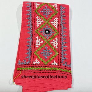 gujrati stitch cotton blouse piece