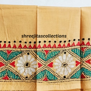 kantha stitch cotton blouse piece