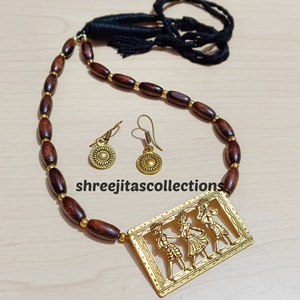 dokra lookalike tribal handmade necklace set