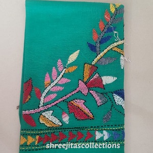 Kantha Stitch Cotton Blouse Piece Online From Bengal