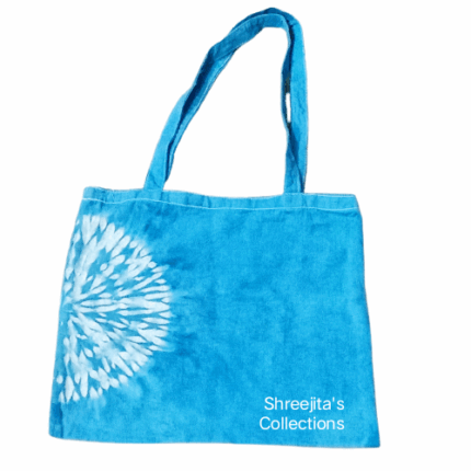 Indigo Shibori Canvas Shoulder Tote Bag Online 02